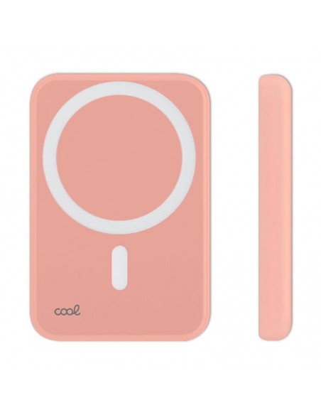 Bateria externa universal magnética Power Bank Qi 5000 mAh COOL rosa