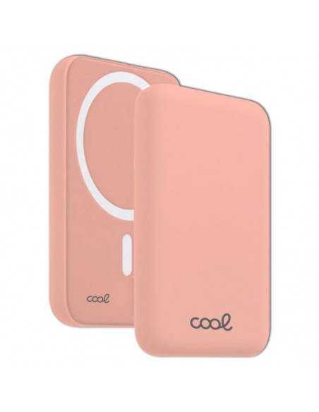 Bateria externa universal magnética Power Bank Qi 5000 mAh COOL rosa