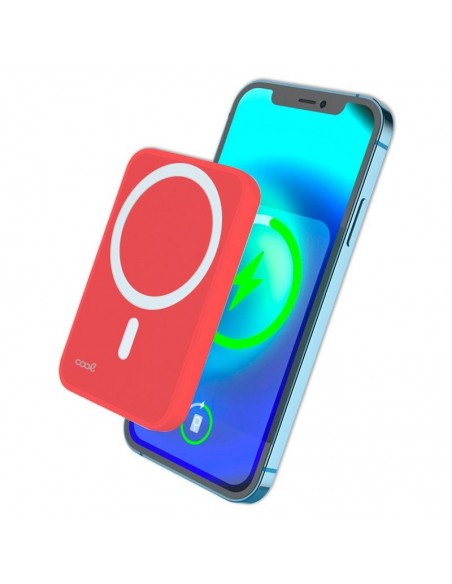 Bateria externa universal magnética Power Bank Qi 5000 mAh COOL roja