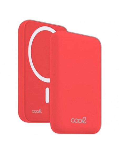 Bateria externa universal magnética Power Bank Qi 5000 mAh COOL roja