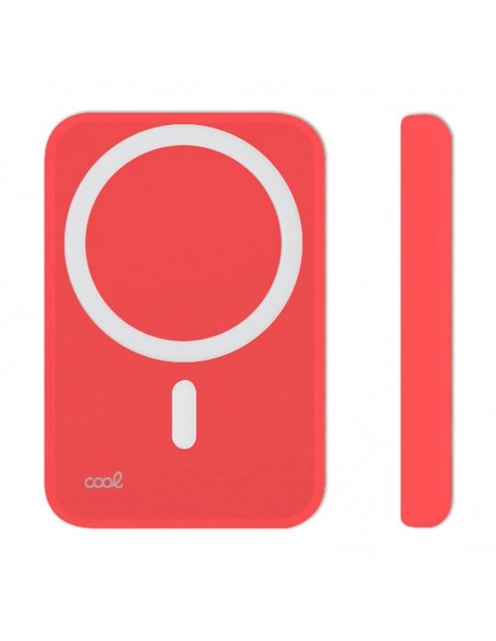 Bateria externa universal magnética Power Bank Qi 5000 mAh COOL roja