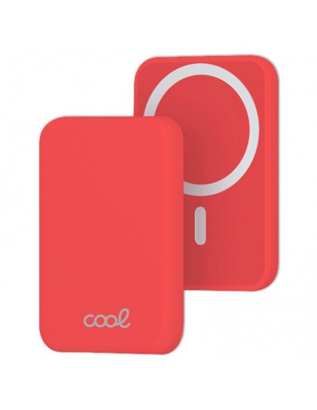 Bateria externa universal magnética Power Bank Qi 5000 mAh COOL roja