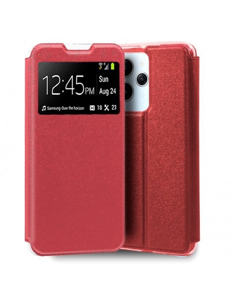 Funda libro soporte TPU Xiaomi Redmi 12 roja