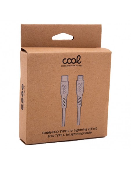 Cable USB COOL ECO universal tipo C a lightning para iPhone (1,5 metros)