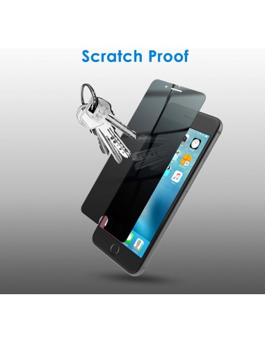 Protector pantalla vidrio templado privacidad iPhone 7 / 8 / iPhone SE 2020/2022 negro (Pegado total 3D)