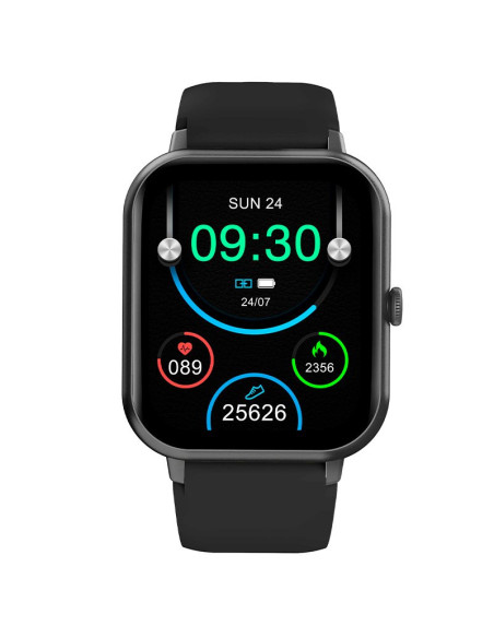Smartwatch COOL Forest silicona negro (Llamadas, Salud, Deporte)
