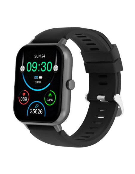 Smartwatch COOL Forest silicona negro (Llamadas, Salud, Deporte)