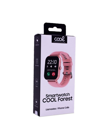 Smartwatch COOL Forest silicona rosa (Llamadas, Salud, Deporte)