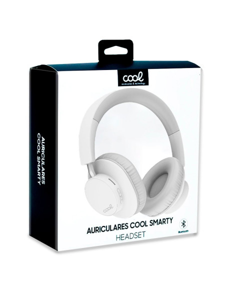 Auriculares cascos Bluetooth estéreo COOL Smarty blancos