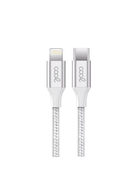 Cable USB COOL Nylon universal tipo C a lightning (1,2 metros)