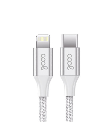Cable USB COOL Nylon universal tipo C a lightning (1,2 metros)
