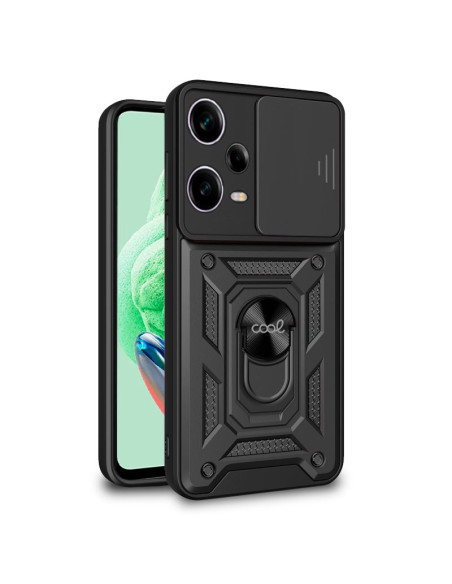 Carcasa reforzada cama TPU Xiaomi Redmi Note 12 5G / Poco X5 5G anilla negra