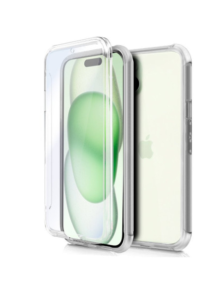 Carcasa TPU 3D iPhone 15 Plus transparente (Frontal + trasera)