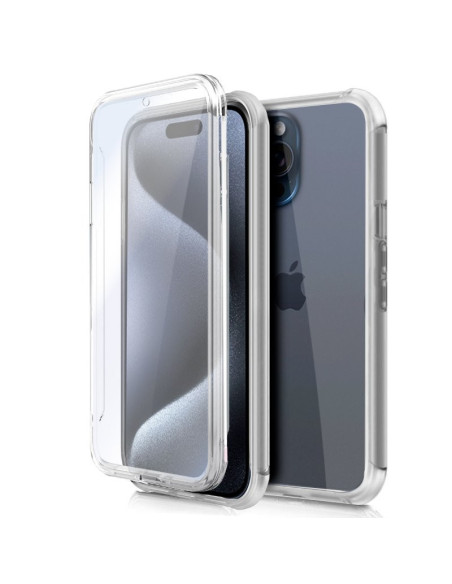 Carcasa TPU 3D iPhone 15 Pro transparente (Frontal + trasera)