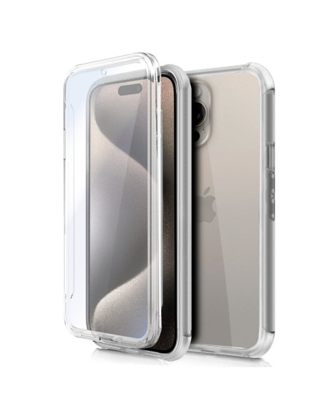 Carcasa TPU 3D iPhone 15 Pro Max transparente (Frontal + trasera)