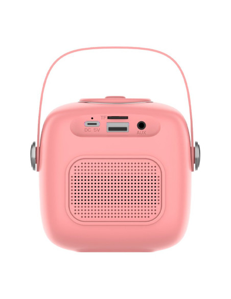 Altavoz universal Bluetooth 6W COOL Mini Karaoke + icrófono rosa