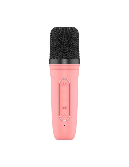 Altavoz universal Bluetooth 6W COOL Mini Karaoke + icrófono rosa