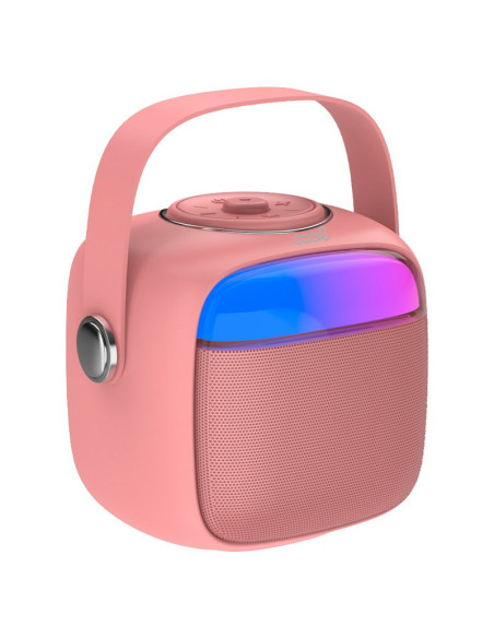 Altavoz universal Bluetooth 6W COOL Mini Karaoke + icrófono rosa