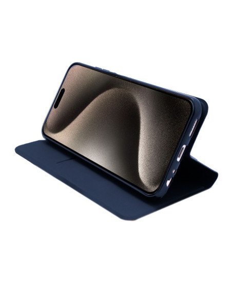 Funda libro soporte TPU iPhone 15 Pro Max Elegance azul marino