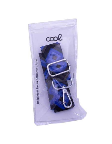 Correa colgante universal con tarjeta para smartphone cenefas azul marino