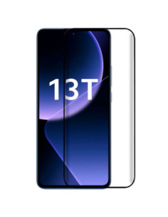 Protector pantalla vidrio templado Xiaomi 12T Pro / 13T / 13T Pro negro (Pegado total 3D)