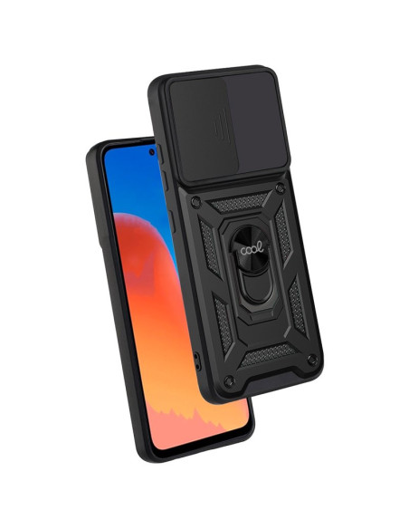 Carcasa reforzada cama TPU Xiaomi Redmi 12 anilla negra