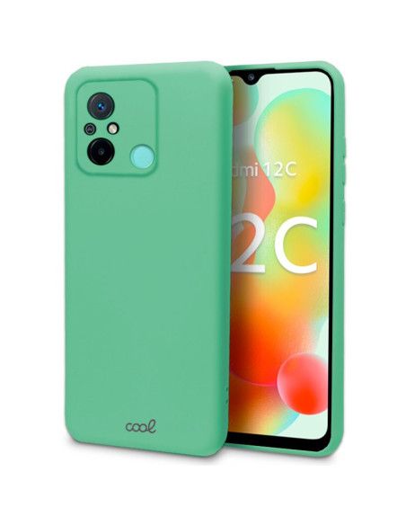Carcasa TPU cama tela Xiaomi Redmi 12C verde menta