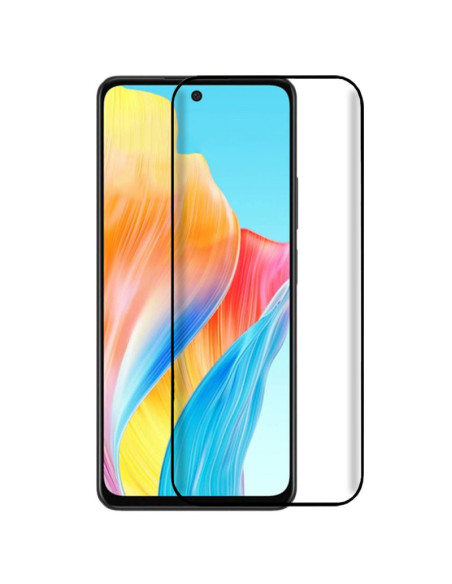 Protector pantalla vidrio templado Oppo A58 4G negro (Pegado total 3D)