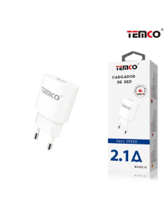 Cargador de red toma USB-A 2,1 A blanco