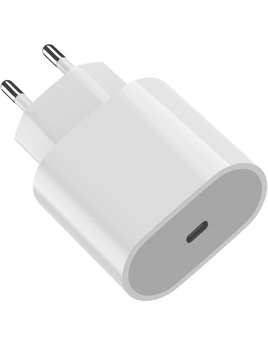 Cargador de red compatible Apple (Sólo enchufe adaptador) toma tipo C 20 W blanco