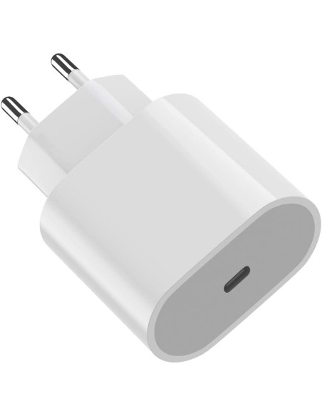 Cargador de red compatible Apple (Sólo enchufe adaptador) toma tipo C 20 W blanco