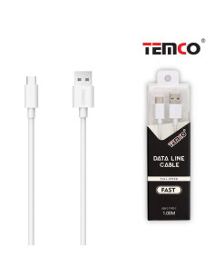 Cable USB a tipo C universal de carga y datos 1 metro blanco