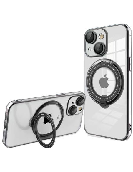 Carcasa magnética TPU iPhone 14 anilla negra