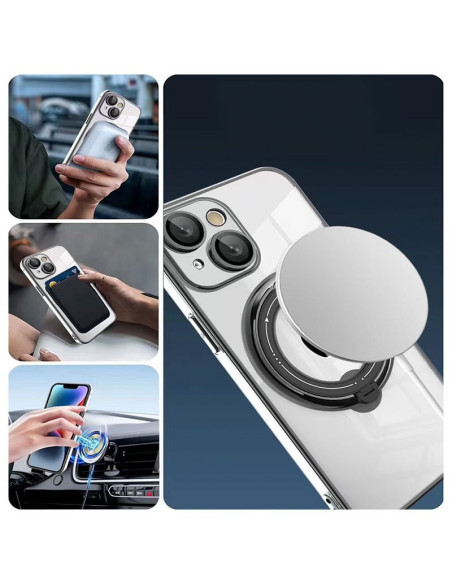 Carcasa magnética TPU iPhone 14 Plus anilla negra