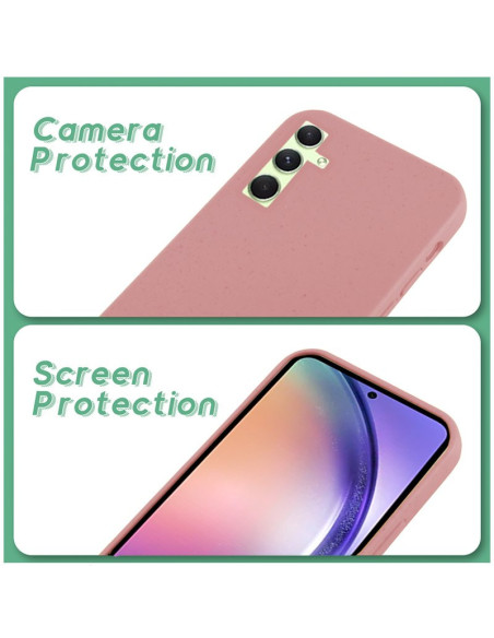 Carcasa biodegradable Samsung A546 Galaxy A54 5G PBAT ecológico rosa