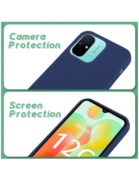 Carcasa biodegradable Xiaomi Redmi 12C PBAT ecológico azul marino