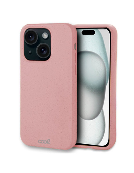 Carcasa biodegradable iPhone 15 PBAT ecológico rosa