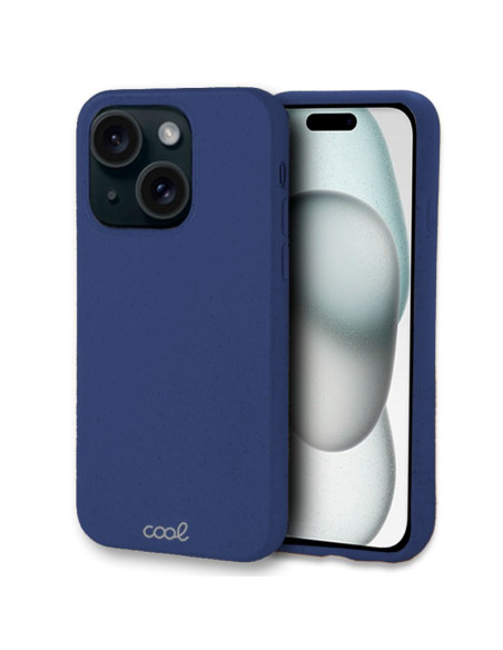 Carcasa biodegradable iPhone 15 PBAT ecológico azul marino