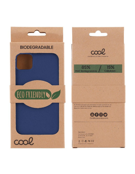 Carcasa biodegradable iPhone 15 PBAT ecológico azul marino