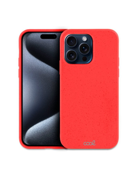 Carcasa biodegradable iPhone 15 Pro PBAT ecológico roja