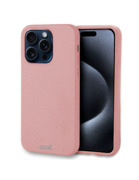 Carcasa biodegradable iPhone 15 Pro PBAT ecológico rosa