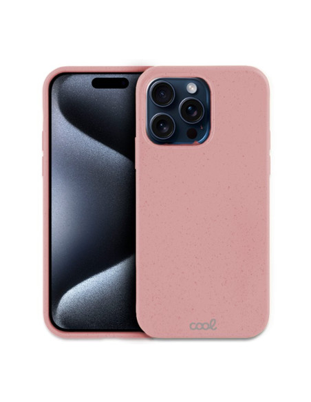 Carcasa biodegradable iPhone 15 Pro PBAT ecológico rosa