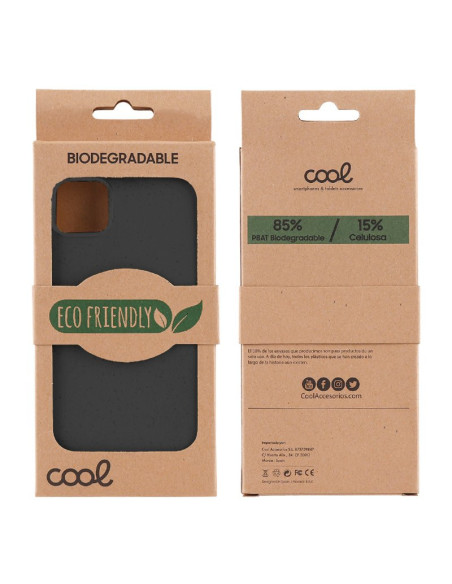 Carcasa biodegradable iPhone 15 Plus PBAT ecológico negra