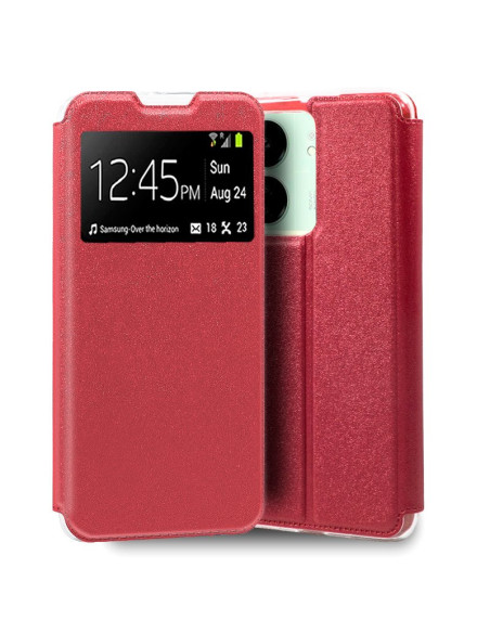 Funda libro soporte TPU Xiaomi Redmi 13C / Poco C65 roja