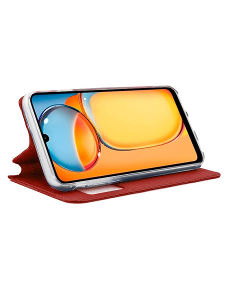 Funda libro soporte TPU Xiaomi Redmi 13C / Poco C65 roja