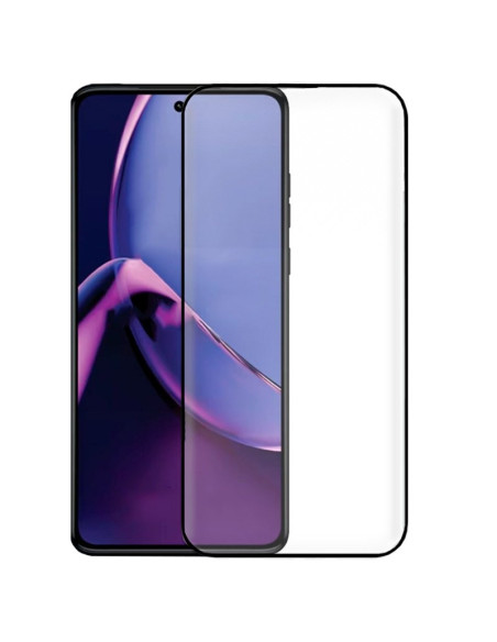 Protector pantalla vidrio templado Motorola Moto G84 5G negro (Pegado total 3D)