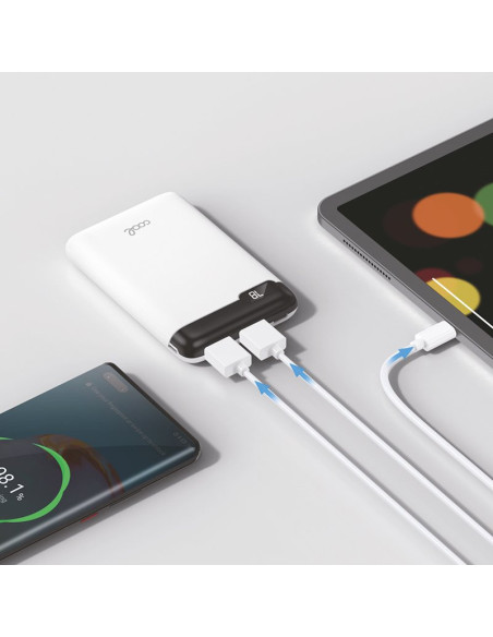 Batería externa con pantalla Power Bank 5000 mAh COOL Display 10W blanca