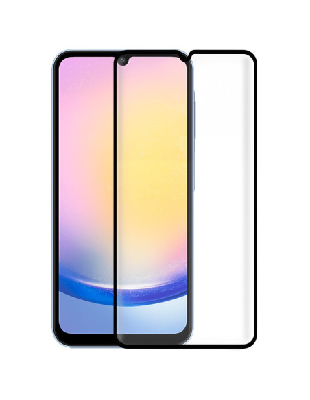 Protector pantalla vidrio templado Samsung A256 Galaxy A25 5G negro (Pegado total 3D)