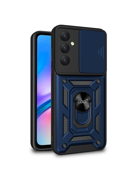 Carcasa reforzada cama TPU Samsung A057 Galaxy A05s anilla azul marino