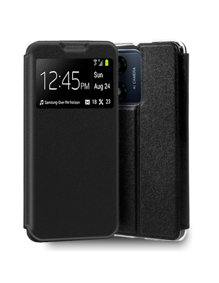 Funda libro soporte TPU Motorola Moto E13 negra